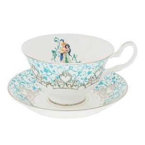 NIB The English Ladies Co. Disney Aladdin & Jasmine wedding Teacup & Saucer